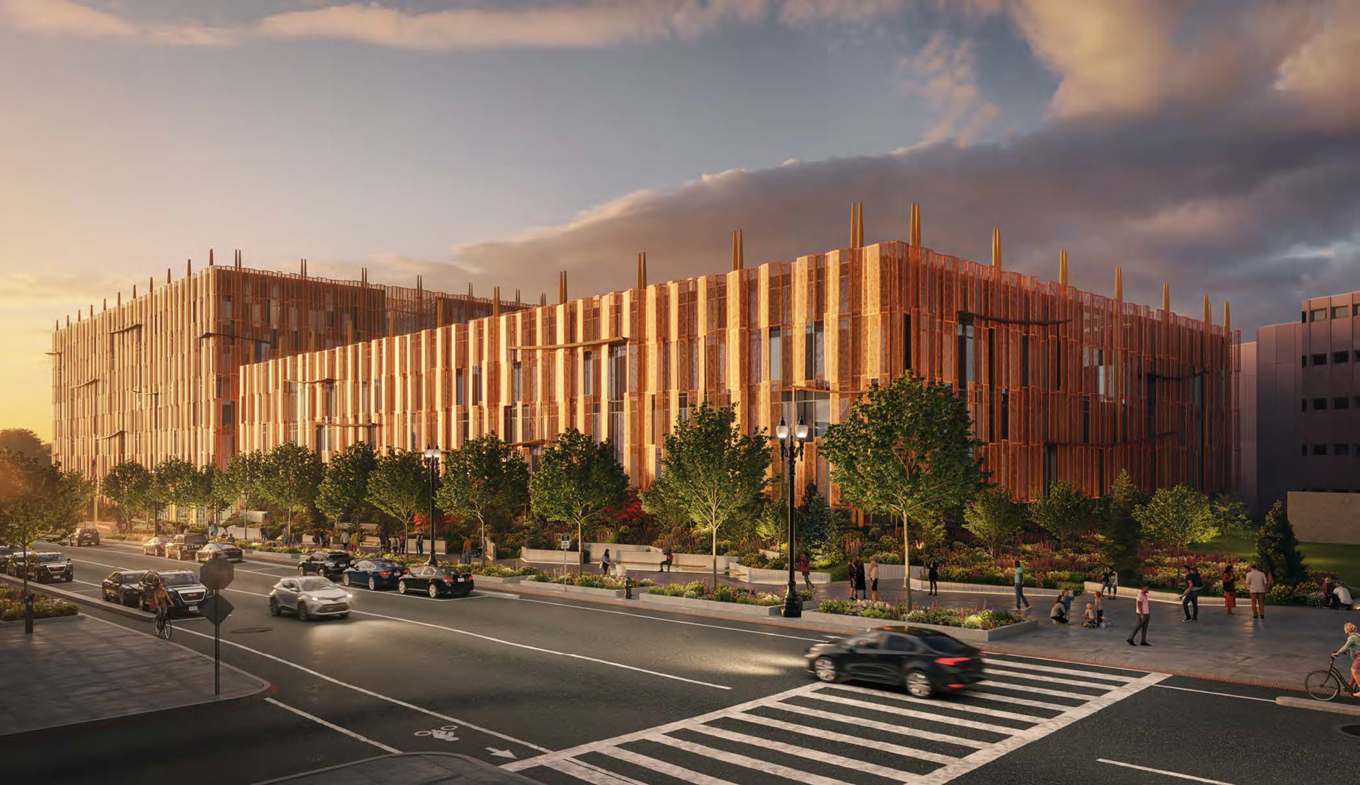 View of new Annex Building 2 from Massachusetts Ave. 